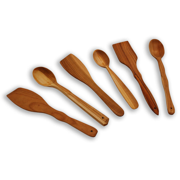 Wood Spatula and Cook Spoons Set