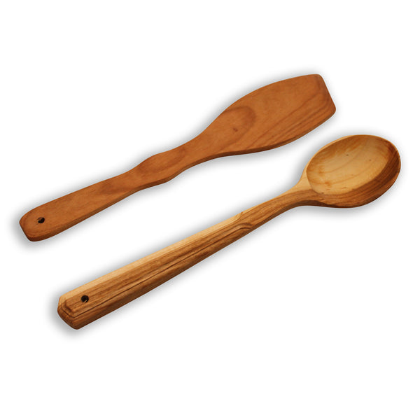 Uulki Wooden Cooking Spoons Set from Cherry Wood (5 pieces) - Uulki