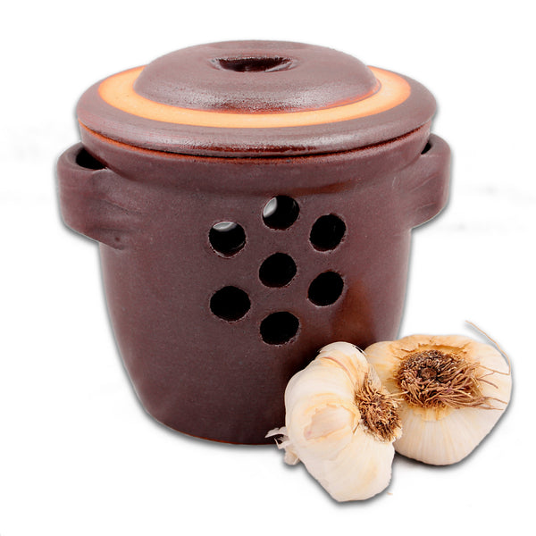 Rustic Garlic Keeper Crock