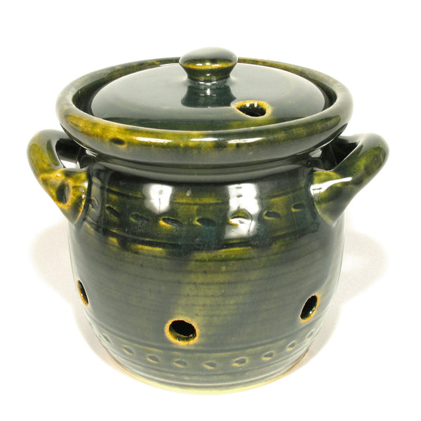 Mountain Green Garlic Keeper Crock