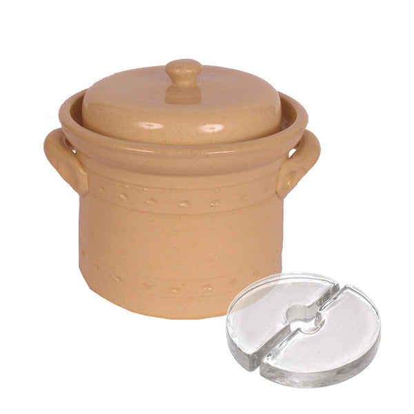 Mountain Fermenting Crock - Cream, 2 or 3 Liter
