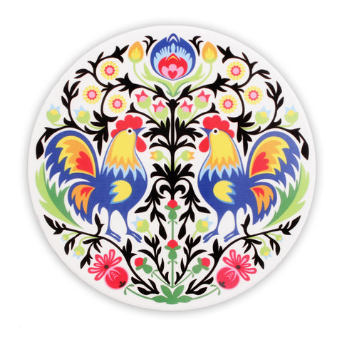 Stone Creek Trading Rooster Polish Folk Art Coaster - Thumbnail 4