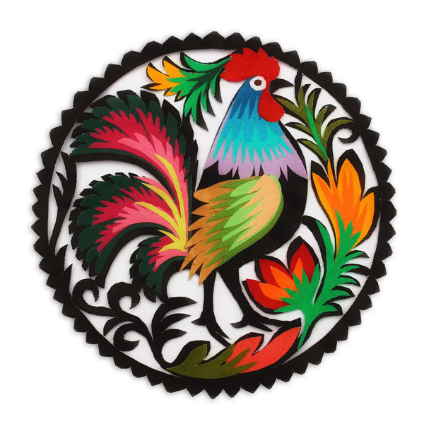 Polish Papercut Wycinanki Folk Art - Rooster 12cm