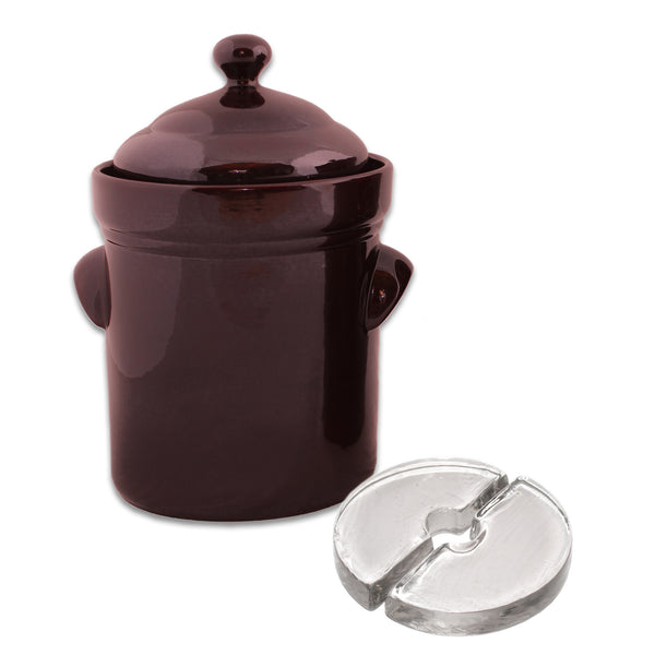 FACTORY SECOND - Fermenting Crock, 5 or 10 Liter with Glass Weights