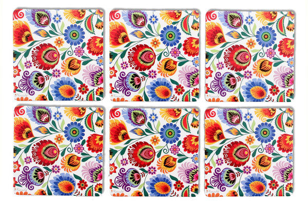 Lowicz Folk Art Coasters
